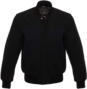 Wholesale Blank Cotton Varsity <b>Jackets</b> Custom Letterman Wool <b>Leather</b> Coat College Baseball <b>Jacket</b> For <b>Men</b> Women - Product Image 3