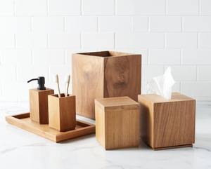 Juego de baño de madera Hotel Nueva llegada nueva colección Cubo de moda tamaño 10X10X10 pulgadas artículo de regalo al por mayor - Product Image 1