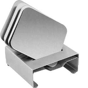 Hot Customization <b>Set</b> of 4 Pcs Metal Round Coaster in <b>Silver</b> Coffee <b>tea</b> Serving Platter Dining Table Decorative Coaster - Product Image 6