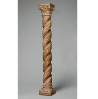 Colonne en bois massif de Style Antique sculpté à la main Floral orné Design traditionnel rustique architectural décoration de la maison poste nouveau