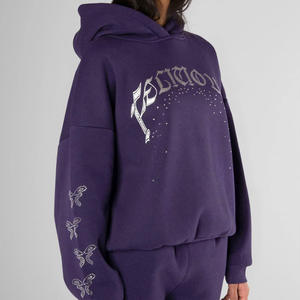 เสื้อฮู้ดผ้าฝุ่นแอซิดพร้อมโลโก้ออกแบบได้ตามต้องการ - Product Image 2