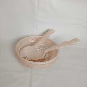 Juego único de resina para servir ensalada de vainilla, cuchara y tenedor coloridos hechos a mano para restaurante, buffet, hotel y comedor en casa - Product Image 5