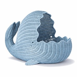 Panier en rotin en forme de baleine, paniers à linge pas chers, décoration de chambre pour bébé fille et garçon - Product Image 1