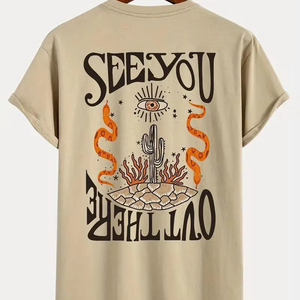Camiseta con gráfico Vintage, ropa de calle informal con estampado de ojos del desierto, camiseta de manga corta para hombres y mujeres, traje de verano de gran tamaño, Top de moda - Product Image 1