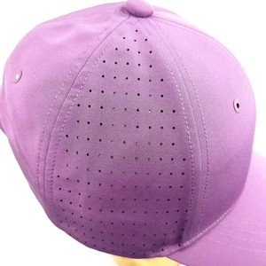 Classique 5 panneaux Denim Baseball Hat Logo brodé perforé Laser Cut Hole Étanche Sport Trucker Cap Toile En Plein Air - Product Image 4