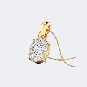 Collar con Colgante Solitario de Diamante Ovalado de 0.50CTW, Oro de 14k, Cultivado en Laboratorio, Color D, VVS, Engaste de Garras, Joyería Minimalista para Mujer - Product Image 6