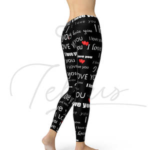 Leggings de yoga pour femmes de qualité supérieure 2026, haute élasticité, imprimé par transfert thermique, design Saint-Valentin, respirant, séchage rapide - Product Image 4