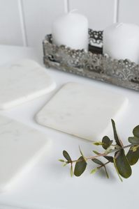 LATEST Natural Marble SQUARE Coaster With Accent Elegant LOOK PERFECT NEW Coaster for Home Decor and <b>Table</b> <b>Protection</b> - Product Image 2
