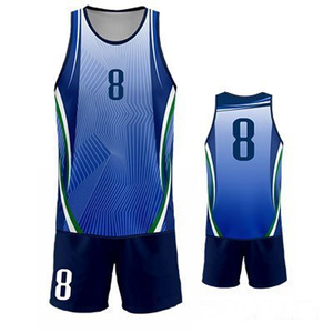 Vente en gros d'uniformes de volley-ball personnalisés nouveau design pour hommes ensembles de compétition imprimés en spandex - Product Image 4