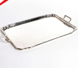 Bandeja de servicio con acabado plateado de alta calidad para hoteles - Product Image 5