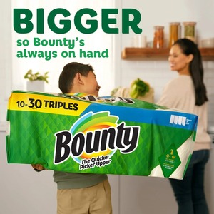 Bounty Select-a-Size White Paper <b>Towels</b> 10 Triple Rolls 2-Ply <b>Large</b> Cap Toilet Tissue - Product Image 6