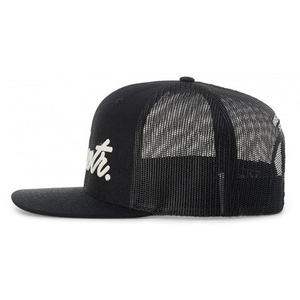 Sombreros personalizados al por mayor, gorras, logotipo bordado en 3D, gorra de camionero, gorra de mezcla de lana, gorras planas de camionero, sombreros de algodón de 5 paneles de alta calidad - Product Image 4