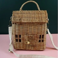 Mode fait à la main en rotin Vintage panier de rangement enfants sac à bandoulière maison forme meilleur cadeau pour filles enfants décor bébé produit