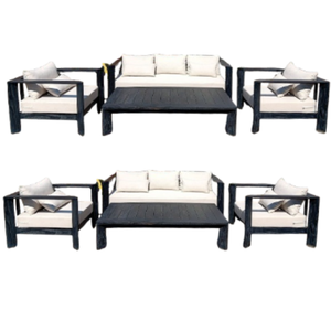 Meubles de jardin à la maison ensembles de canapés de luxe ensembles de canapés de jardin en bois de teck massif ensembles de canapés de villa en plein air à vendre - Product Image 3