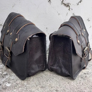 Sacs de voyage unisexes faits à la main de grande taille en cuir vintage pour selle de moto bonbons logo personnalisé bagages à 2 côtés sacs de sport pour - Product Image 1