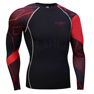Combinaison de compression de qualité supérieure pour hommes, en tissu extensible, pour la course à pied, l'entraînement et les activités sportives - Product Image 3