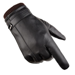 Winter <b>Gloves</b> <b>Men</b> Genuine Leather <b>Gloves</b> <b>Touch</b> <b>Screen</b> Black Real Sheepskin Wool Lining Warm Leather <b>Gloves</b> - Product Image 3