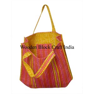 Sacs à bandoulière en coton en gros, sacs fourre-tout en coton imprimé écologiques, sacs en toile de coton avec fermeture éclair pour tous les sacs fourre-tout pour un usage quotidien - Product Image 3
