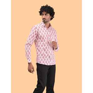 Chemise décontractée en coton imprimé pour homme, manches longues, coupe ajustée, tailles XL à 6XL, tissu popeline respirant, offre ODM - Product Image 5