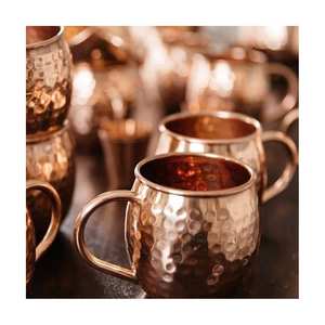 Ensemble de mules en cuivre pur minimaliste de haute qualité Nouveau design Moscow Mules Bulk Made in India Gobelet sans plomb pour cadeaux d'affaires - Product Image 2