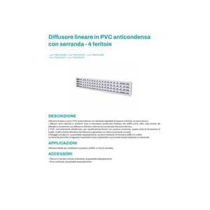Difusor de PVC Lineal Anticondensación Tecnosystemi con Rejillas y Amortiguadores de 4 Ranuras - Product Image 2