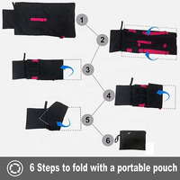 Sac de voyage pliable extra large, robuste et imperméable, avec cordon de serrage, pour poussette, avion et siège auto