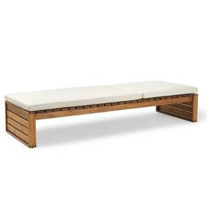 Chaise longue en teck pour resort, fabriquée en Indonésie - Product Image 3