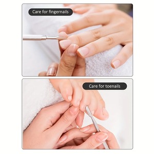 Kit professionnel de soins des ongles avec coupe-ongles en acier inoxydable, ciseaux et exfoliant, lame tranchante - Product Image 3