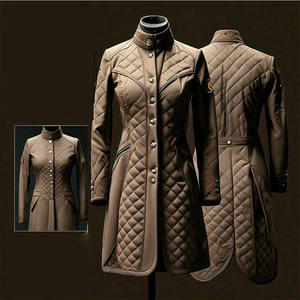 Abrigo largo acolchado Estilo acolchado Parka bohemio de la mejor calidad para mujer Chaquetas Abrigo Ecuestre para montar a caballo Parka Norte para adultos - Product Image 2