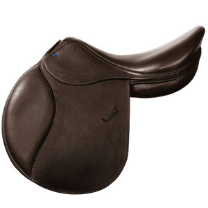 Silla de montar de cuero resistente para jinetes, asiento equilibrado diseñado para control de salto, comodidad y entrenamiento al aire libre - Product Image 1