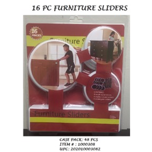 Glissières de meubles en plastique et PTFE à motif carré, patins carrés pour un déplacement facile des meubles - Product Image 1