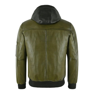 Veste coupe-vent d'hiver en cuir pour hommes High Street les plus demandées OEM personnalisé veste en cuir PU la plus vendue - Product Image 4