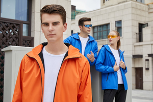 Nouveau à la mode hommes et femmes élégant unisexe solide automne hiver Couple décontracté imperméable coupe-vent extérieur veste - Product Image 5