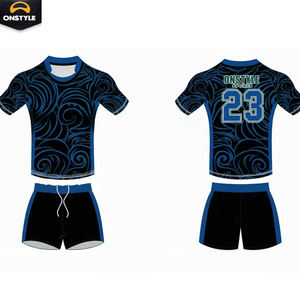 Conjunto de Uniforme de Rugby Personalizado para Hombre |   Jersey y Pantalones Cortos de Poliéster Transpirable que Absorbe la Humedad |   Ropa Deportiva para Equipos - Product Image 3