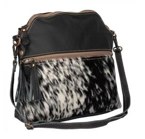 Bolsos de estilo manos libres de cuero genuino para mujer, logotipo personalizado, cierre de cremallera, forro de cuero de pelo de vaca, bolsos elegantes resistentes al agua - Product Image 4