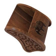 Soporte móvil de madera diseño único hecho a mano soporte móvil estilo lujo para vajilla promocional - Product Image 3