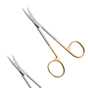 Tijeras de ligadura Inserto duro de carburo de tungsteno, instrumentos quirúrgicos curvos de 185mm de largo Fabricante de Pakistán - Product Image 1