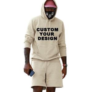 Active Hoodie Short Set <b>Men</b> Sporty Pullover and Shorts for Running Gym or Outdoor Fitness - Product Image 3