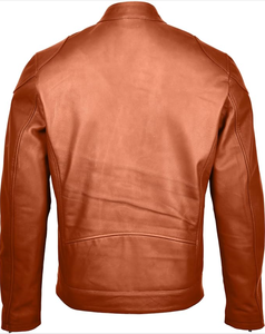 100% chaqueta de cuero de calle alta personalizable genuina Slim Fit forro de viscosa transpirable Sherpa cierre de cremallera piel al por mayor - Product Image 5