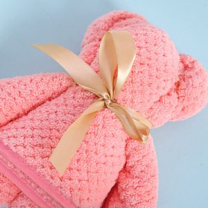 Offre Spéciale serviettes en microfibre polaire corail de haute qualité conception de visage d'ours mignon cadeaux de mariage parfaits pour les invités utilisation de l'hôtel de plage de bain - Product Image 5