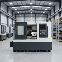 Tour-fraiseuse CNC à banc incliné avec axe Y, mandrin 8/10 pouces, tour à métaux haute rigidité avec contrepoids LK-200MY
