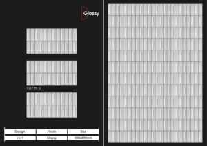 กระเบื้องเซรามิกติดผนังขนาด 300x600 มม. สำหรับห้องน้ำและห้องครัว ผิวมันเงา/ด้าน ลายแกะสลักแบบน้ำตาล ดีไซน์หรูหราสำหรับตกแต่งผนังภายใน  มีความต้องการสูง - Product Image 2