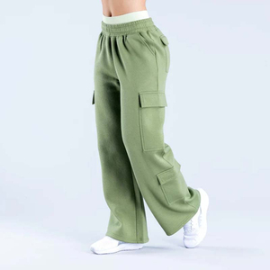 Pantalon de survêtement cargo ample en velours côtelé pour femme, qualité supérieure, taille élastique, respirant, 7 poches, style streetwear sportif - Product Image 3