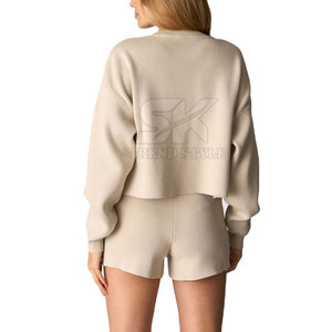 New Design Women Cropped <b>Plain</b> <b>Sweatshirts</b> Casual Wear Women Cropped <b>Plain</b> <b>Sweatshirts</b> Fall Winter Wear Women Cropped <b>Plain</b> Swea - Product Image 4