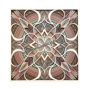 Décoration murale en bois découpée au laser multicouche moderne, motif paysager printanier, forme carrée, accents décoratifs à suspendre pour la maison, best-seller - Product Image 4