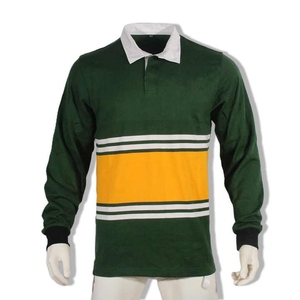 Camiseta de rugby sublimada personalizada con hombros reforzados, tela de control de humedad e impresión del logotipo del equipo para partidos competitivos - Product Image 1