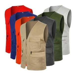 Top Trending Custom Men's Casual Cargo Waistcoat with Multi-Pockets for Climbing Shooting Photography Fishing <b>Hooking</b> Fish Sale - Product Image 1