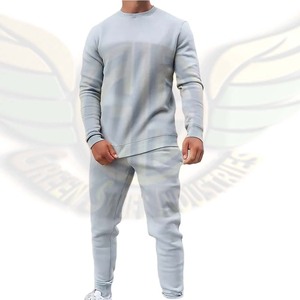 ชุดวอร์มผ้าคอตตอน & โพลีเอสเตอร์สำหรับผู้ชายชุดวิ่งมีฮู้ดและกางเกงขายาวแนววินเทจ - Product Image 1