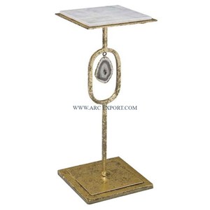 Table basse en laiton et métal poli de grande qualité, table basse vintage antique en métal de grande taille à bas prix - Product Image 2