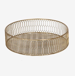 Modern Classic Gold Iron Wire <b>Storage</b> <b>Basket</b> Sustainable Style Home Decorative for Daily <b>Vegetable</b> & Fruit Use - Product Image 2